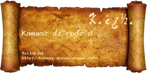 Kamasz Árpád névjegykártya